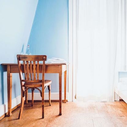 Picture of Table beside bed